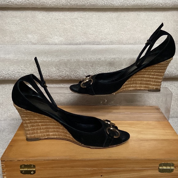 gucci wedge espadrilles / heels / sandals - Picture 4 of 16